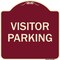 Signmission Designer Series Sign-Visitor Parking, Burgungy Heavy-Gauge Aluminum, 18" x 18", BU-1818-9869 A-DES-BU-1818-9869 - alternate 1